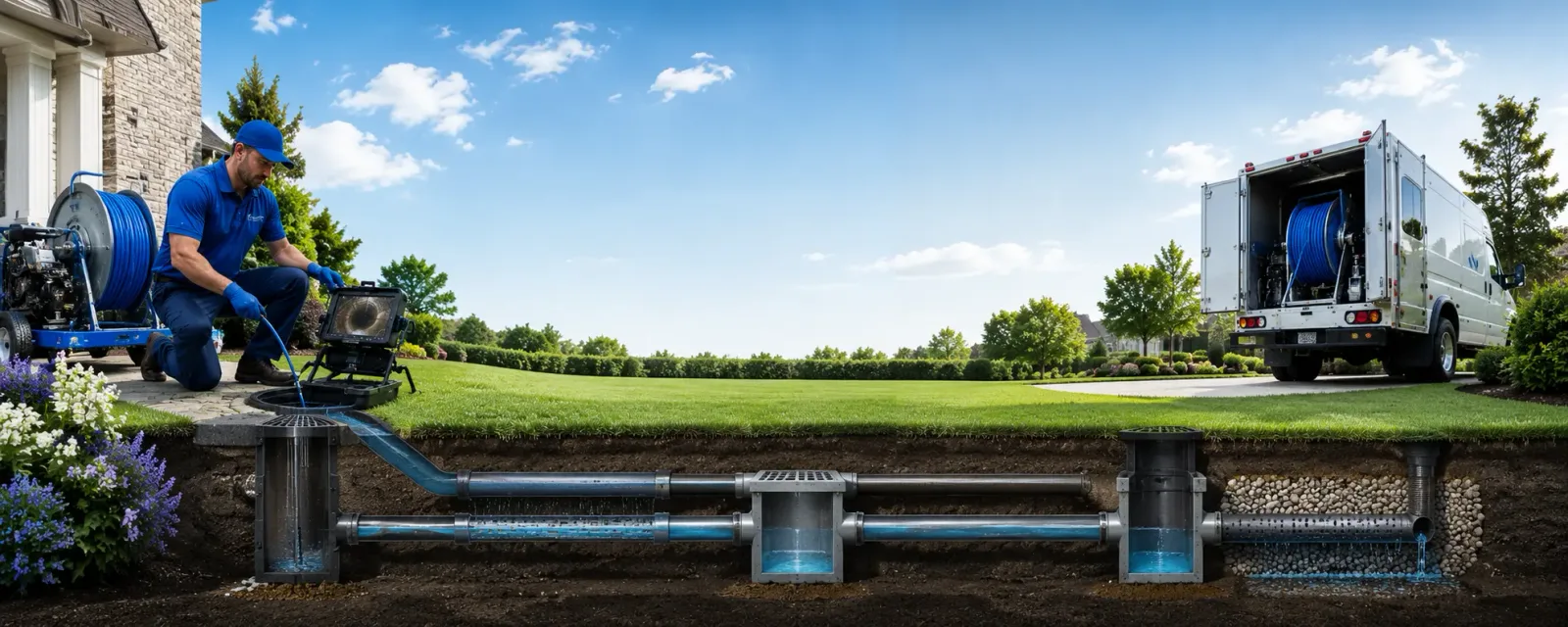 Outdoor drain cleaning information for Bloxom, VA